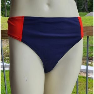 Athleta Colorblock Mid Rise Bikini Bottom, XL NWT ✔️